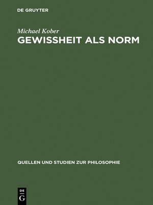 cover image of Gewissheit als Norm